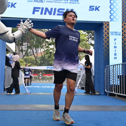 Race photo from KEMLU RUN 2026