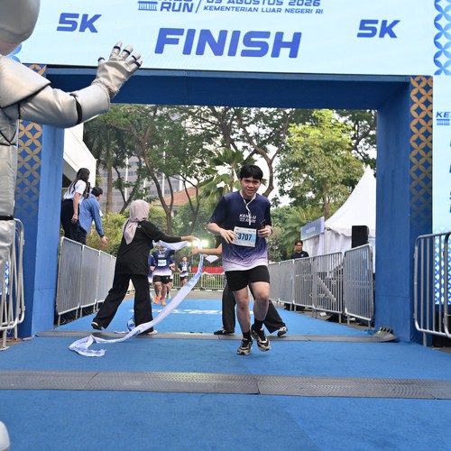 Race photo from KEMLU RUN 2026