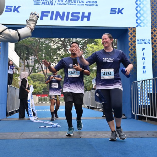 Race photo from KEMLU RUN 2026