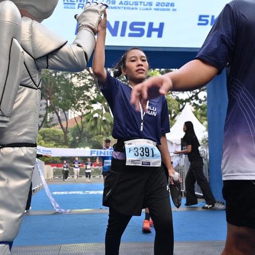 Race photo from KEMLU RUN 2026