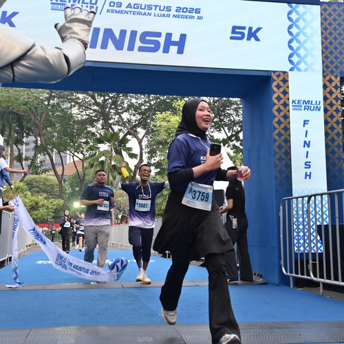 Race photo from KEMLU RUN 2026