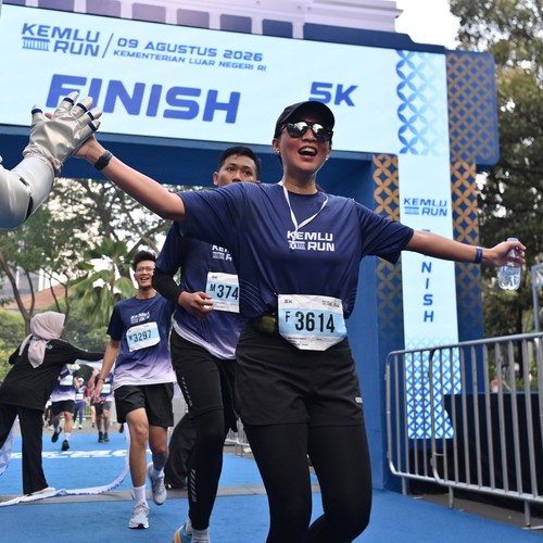 Race photo from KEMLU RUN 2026