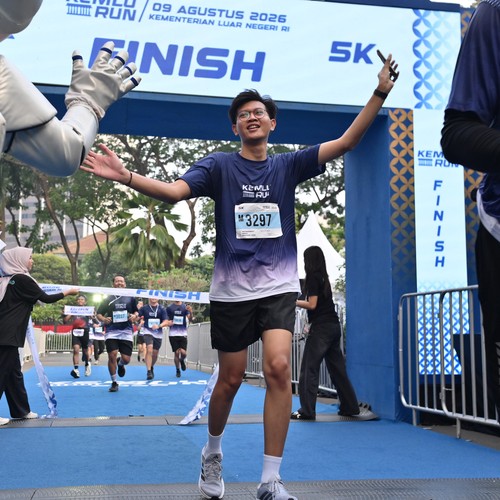 Race photo from KEMLU RUN 2026