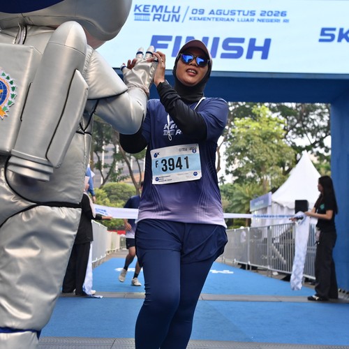 Race photo from KEMLU RUN 2026