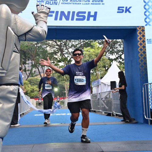 Race photo from KEMLU RUN 2026