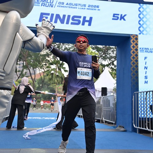 Race photo from KEMLU RUN 2026