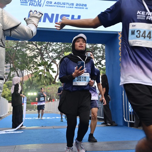 Race photo from KEMLU RUN 2026