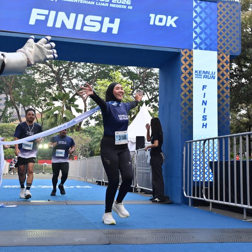 Race photo from KEMLU RUN 2026