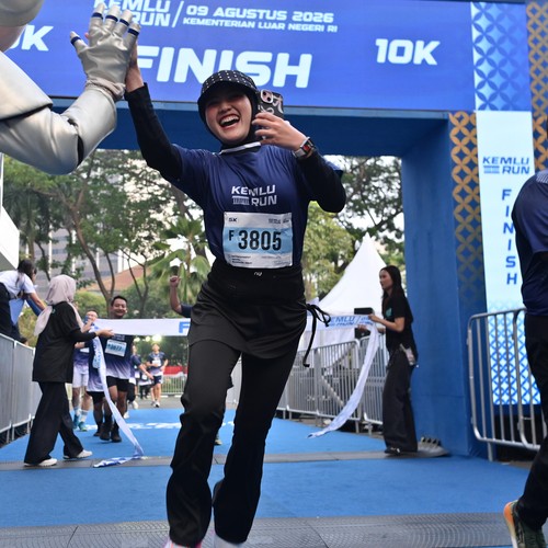 Race photo from KEMLU RUN 2026