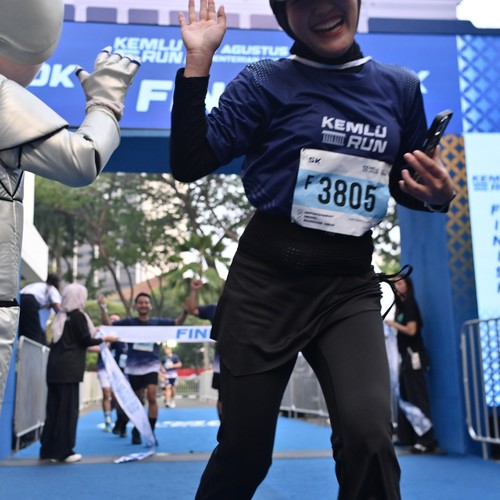Race photo from KEMLU RUN 2026