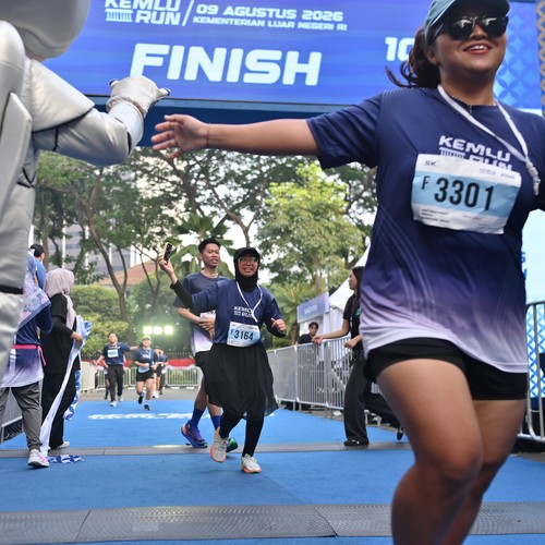 Race photo from KEMLU RUN 2026