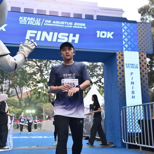 Race photo from KEMLU RUN 2026