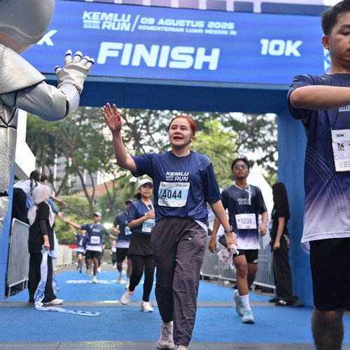 Race photo from KEMLU RUN 2026
