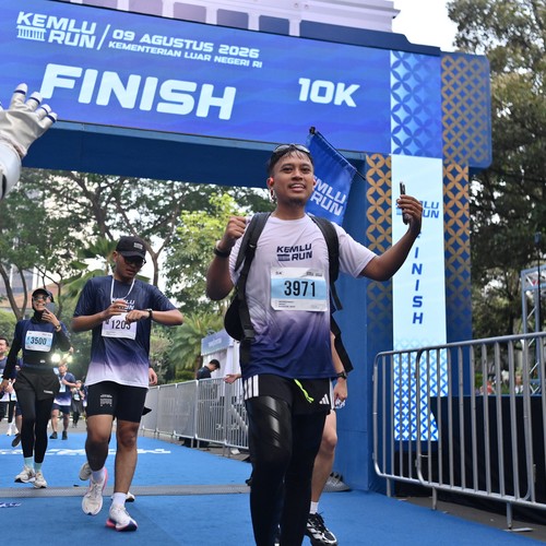 Race photo from KEMLU RUN 2026