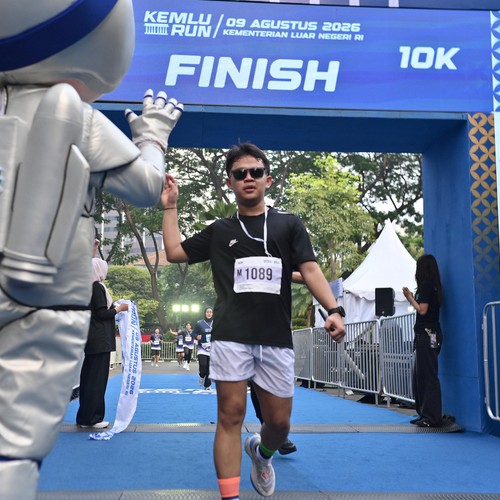Race photo from KEMLU RUN 2026