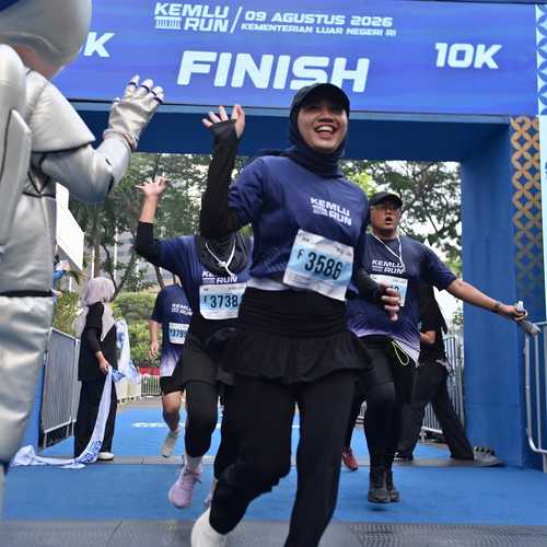 Race photo from KEMLU RUN 2026