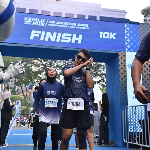 Race photo from KEMLU RUN 2026
