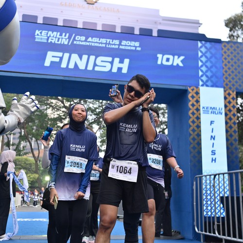Race photo from KEMLU RUN 2026