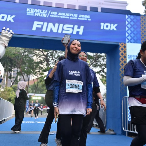 Race photo from KEMLU RUN 2026