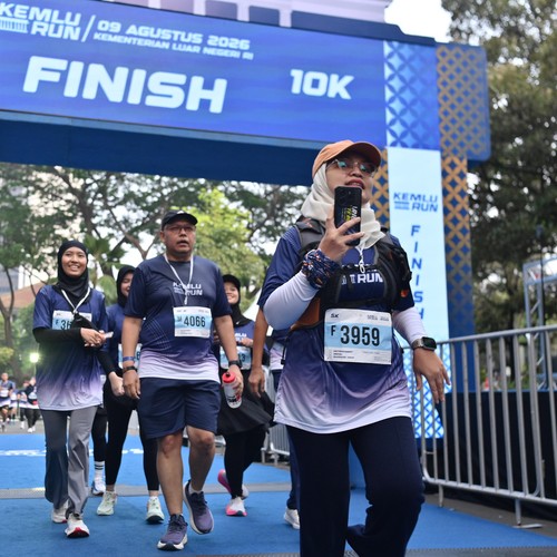 Race photo from KEMLU RUN 2026