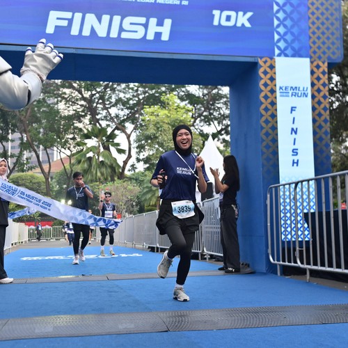 Race photo from KEMLU RUN 2026