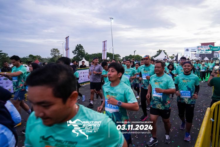 Race photo from Arutmin Borneo Run 2024