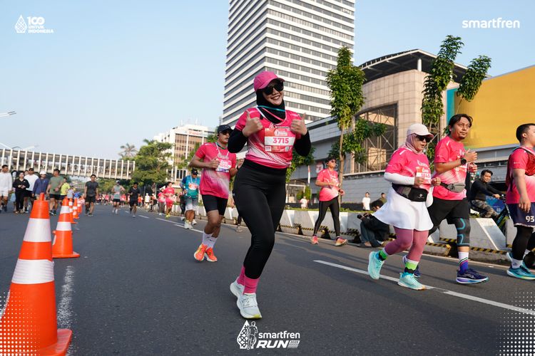 Race photo from Smartfren Run 2025 