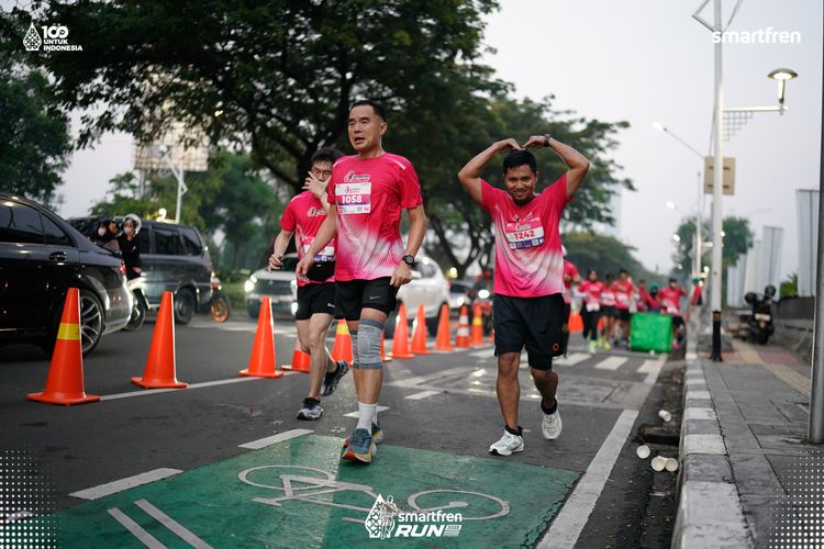 Race photo from Smartfren Run 2025 