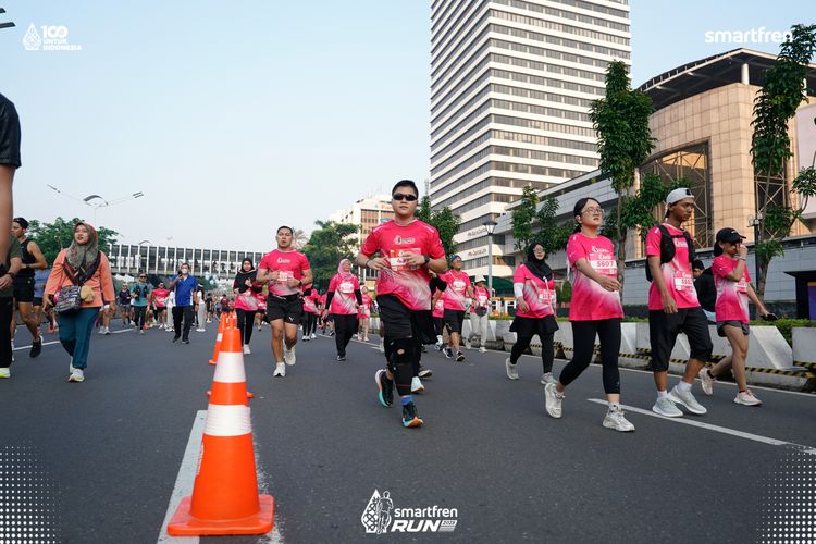 Race photo from Smartfren Run 2025 
