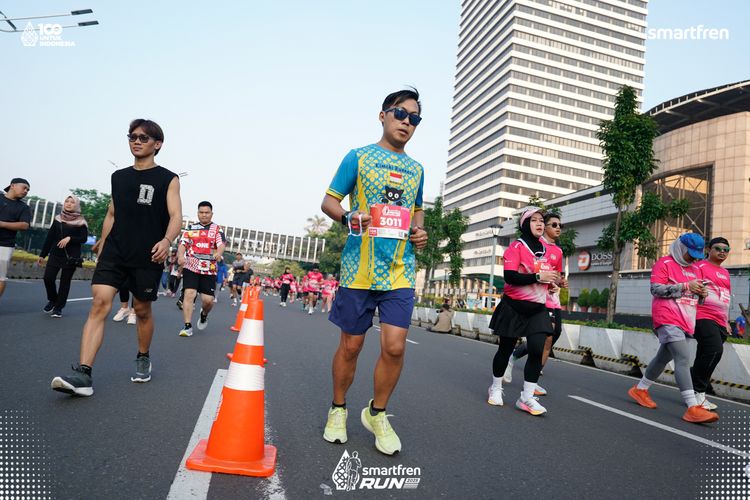 Race photo from Smartfren Run 2025 