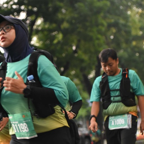 Race photo from BAUR RUN 2025