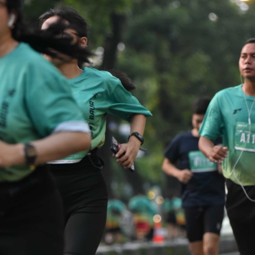 Race photo from BAUR RUN 2025
