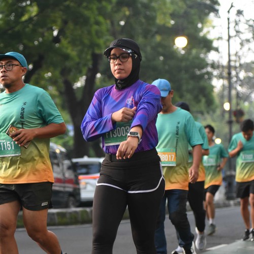 Race photo from BAUR RUN 2025