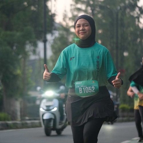 Race photo from BAUR RUN 2025
