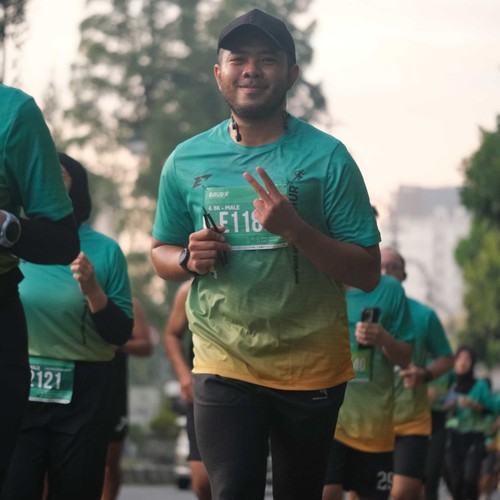 Race photo from BAUR RUN 2025