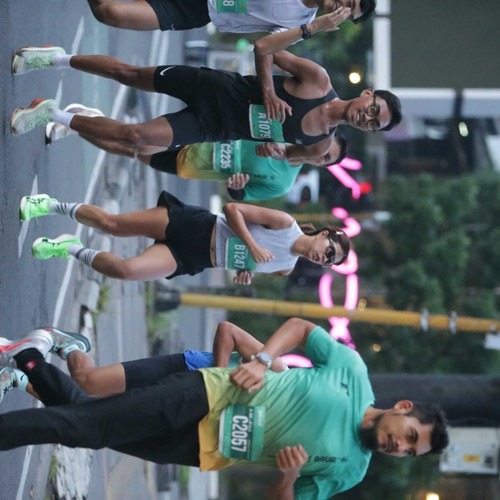 Race photo from BAUR RUN 2025