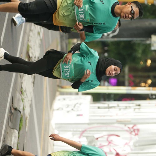 Race photo from BAUR RUN 2025