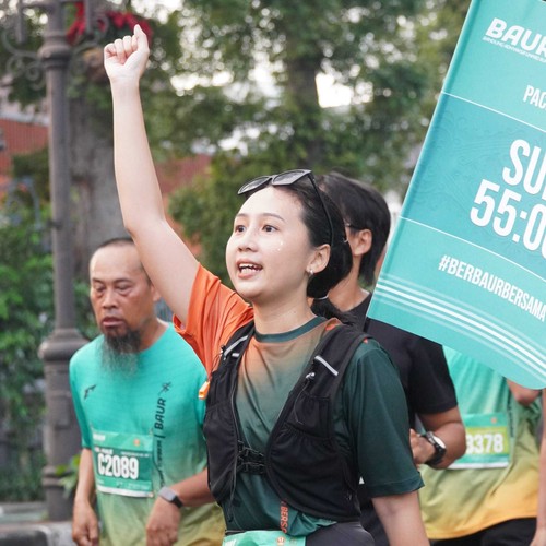 Race photo from BAUR RUN 2025