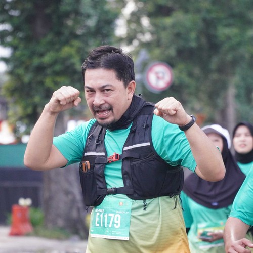 Race photo from BAUR RUN 2025