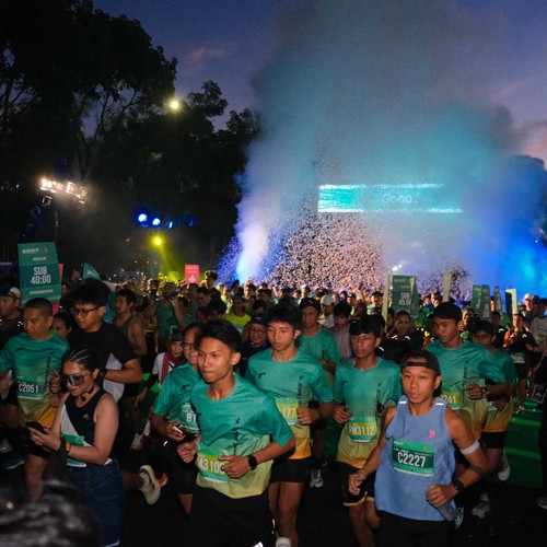 Race photo from BAUR RUN 2025