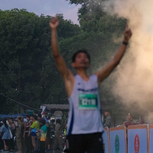 Race photo from BAUR RUN 2025