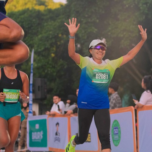 Race photo from BAUR RUN 2025