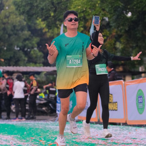 Race photo from BAUR RUN 2025