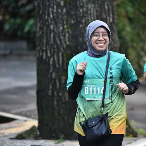 Race photo from BAUR RUN 2025