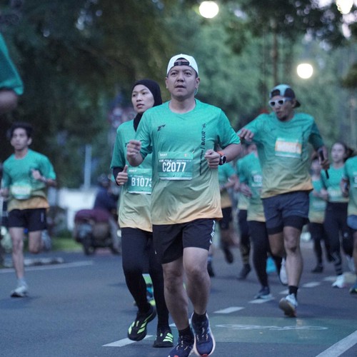 Race photo from BAUR RUN 2025