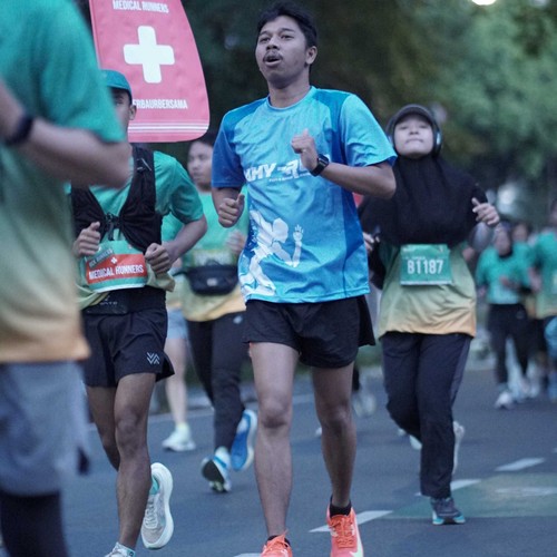 Race photo from BAUR RUN 2025