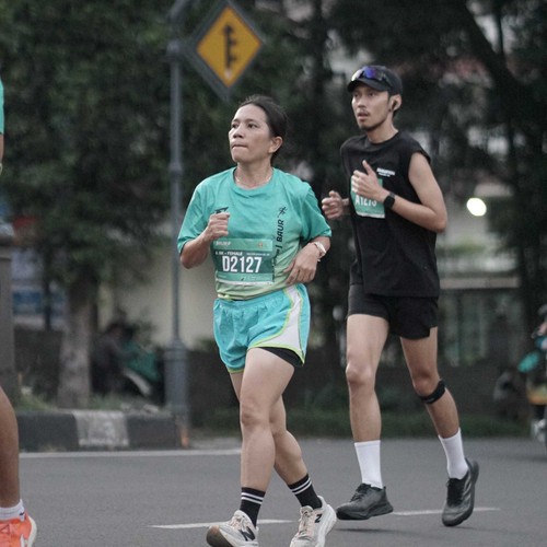 Race photo from BAUR RUN 2025