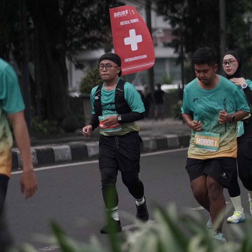 Race photo from BAUR RUN 2025