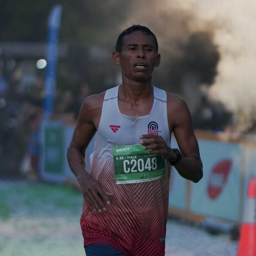 Race photo from BAUR RUN 2025