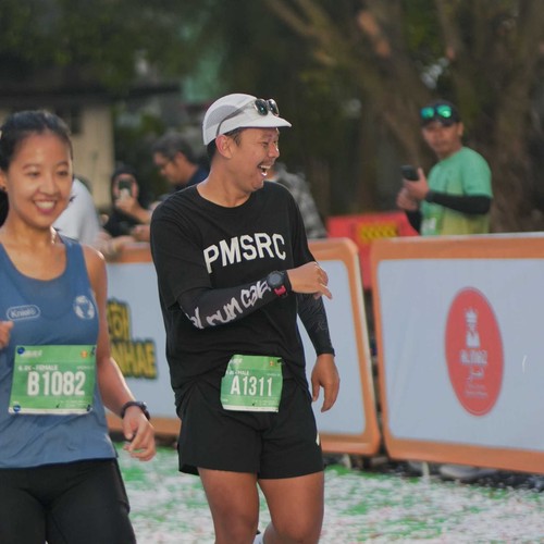Race photo from BAUR RUN 2025